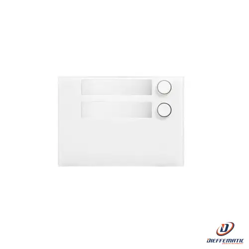 Urmet Frontale 2 Pulsanti, Alpha, Bianco 1168/12W Comunicazione Originale Nuovo