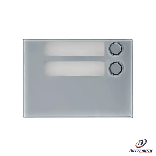 Urmet Frontale 2 Pulsanti, Alpha, Grigio 1168/12G Comunicazione Originale Nuovo