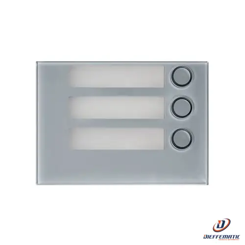 Urmet Frontale 3 Pulsanti, Alpha, Grigio 1168/13G Comunicazione Originale Nuovo