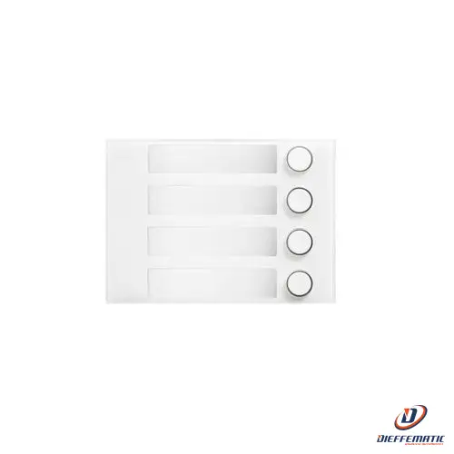 Urmet Frontale 4 Pulsanti, Alpha, Bianco 1168/14W Comunicazione Originale Nuovo