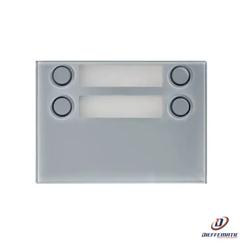 Urmet Frontale 4 Pulsanti Su 2 File, Alpha, Grigio 1168/24G Comunicazione Nuovo
