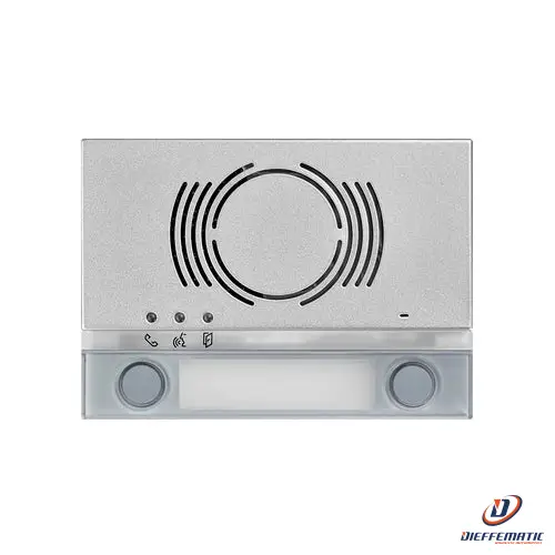 Urmet Frontale Per Posto Esterno Audio, 2 Pulsanti, Alpha, Grigio 1168/132G