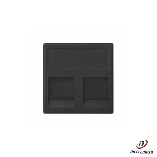 Urmet Frontalino 2 Prese Rj45 Keystone 2 Moduli Antracite 12100/B76-14 Originale