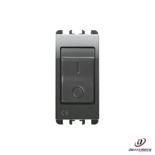 Urmet Interruttore Mccb, 1 Modulo, 1P+N C 6A, Nea, Acciaio Scuro 10505/6Ac Nuovo