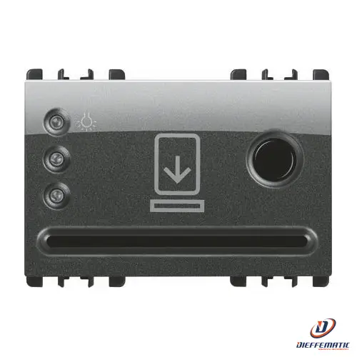 Urmet Interruttore Tasca Porta Badge, 3 Moduli, Nea, Acciaio Scuro 10650Ac Nuovo