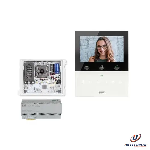 Urmet Kit Base Impianto Video, Alpha E Vog5W Bianco, Sistema 2Voice 1783/734