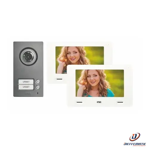Urmet Kit Bifamiliare Video Con Mikra2 E Cxmodo, 2 Fili 1722/96 Comunicazione