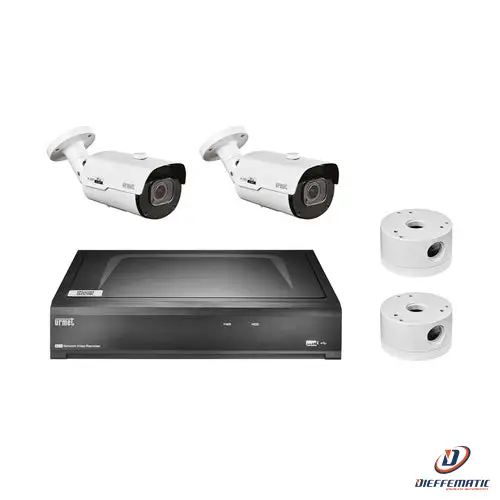Urmet Kit Ip, Nvr 8Ch Poe, Telecamere Building&Retail Ai Plus 5M 1098/858 Nuovo