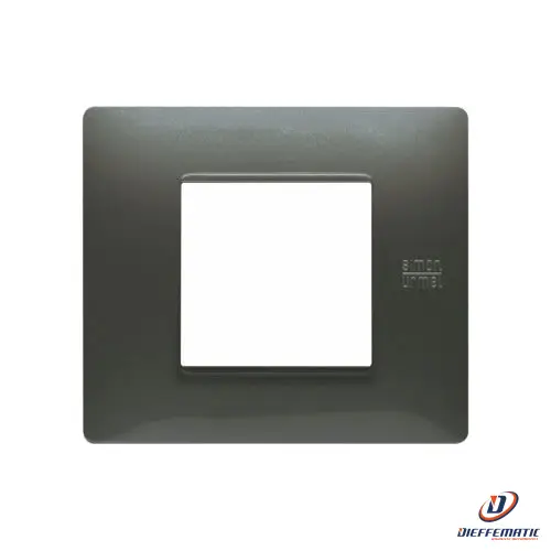 Urmet Placca 2 Moduli, Flexa, Tecnopolimero, Acciaio Scuro 11802.Ac Originale