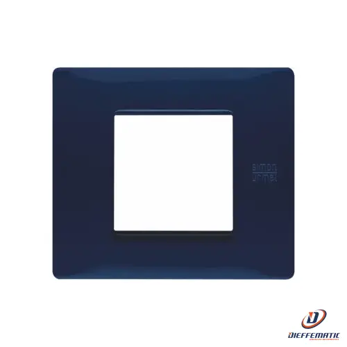 Urmet Placca 2 Moduli, Flexa, Tecnopolimero, Blu 11802.Bl Installazione Civile