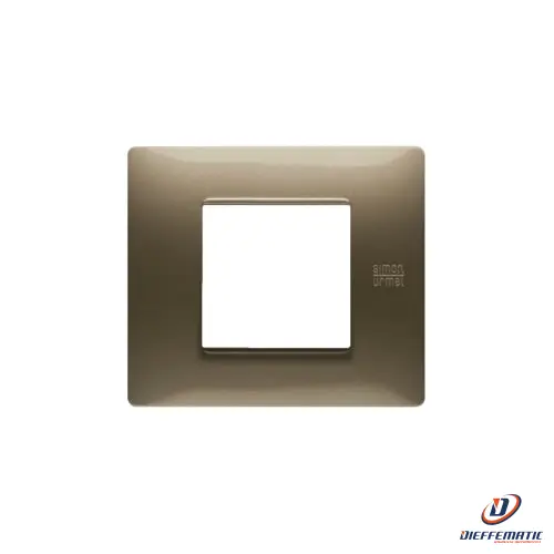 Urmet Placca 2 Moduli, Flexa, Tecnopolimero, Bronzo 11802.Br Originale Garanzia