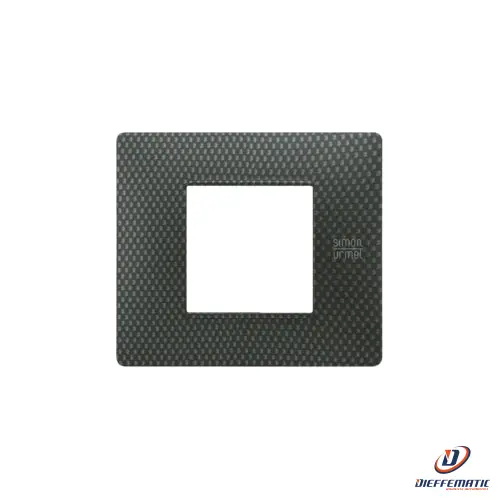 Urmet Placca 2 Moduli, Flexa, Tecnopolimero, Karbon 11802.Ka Originale Garanzia