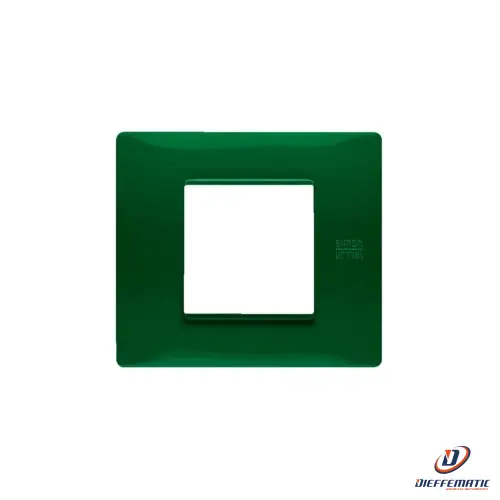 Urmet Placca 2 Moduli, Flexa, Tecnopolimero, Verde 11802.Vr Installazione Civile