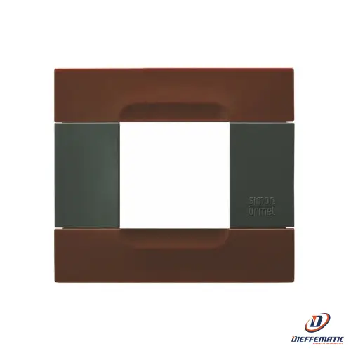 Urmet Placca 2 Moduli KĂ dra Antracite Tecnopolimero Marrone L'Avana 10802.27