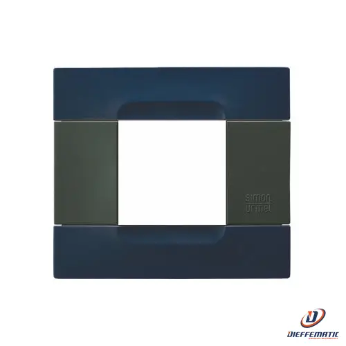 Urmet Placca 2 Moduli KĂ dra Serie Antracite Tecnopolimero Blu Sidney 10802.15