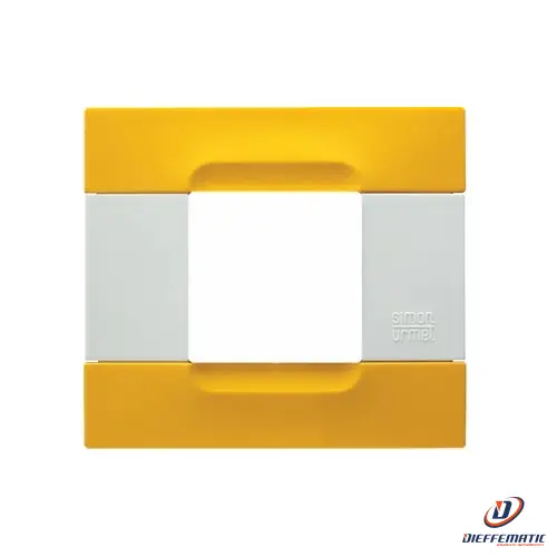 Urmet Placca 2 Moduli KĂ dra Serie Bianca Tecnopolimero Giallo Lisbona 10802.B.34