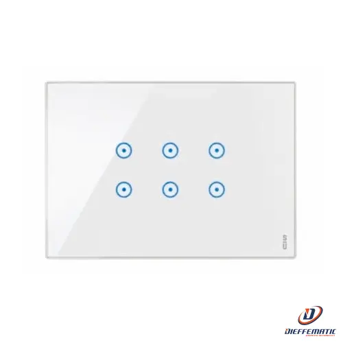 Urmet Placca 3 Moduli, 3 Simboli Sovrapposti, Expì Touch, Bianco Neve 14563.Bn