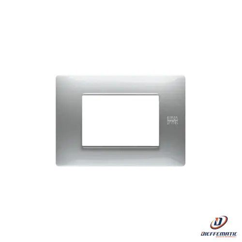 Urmet Placca 3 Moduli, Flexa, Tecnopolimero, Alluminio 11803.Al Originale Nuovo
