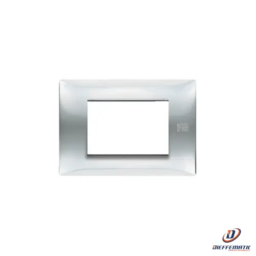 Urmet Placca 3 Moduli, Flexa, Tecnopolimero, Inox Lucido 11803.Il Originale