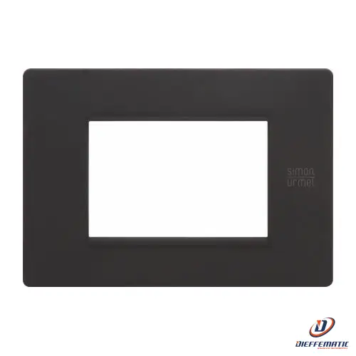 Urmet Placca 3 Moduli, Flexa, Tecnopolimero, Nero Pastello 11803.Np Originale