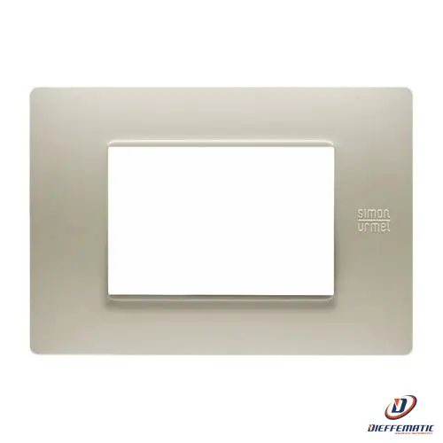 Urmet Placca 3 Moduli, Flexa, Tecnopolimero, Sabbia 11803.Sb Originale Garanzia