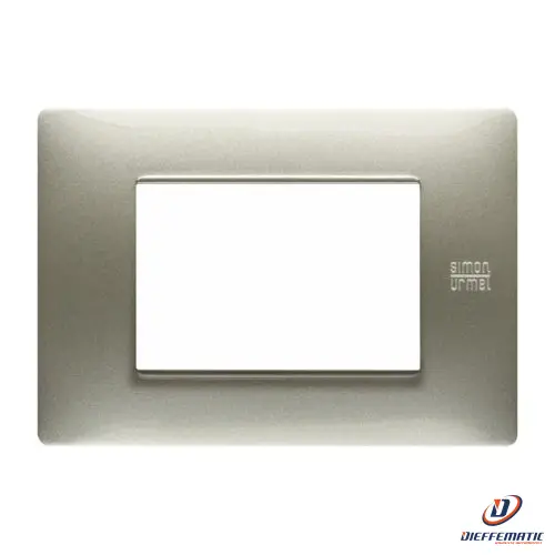 Urmet Placca 3 Moduli, Flexa, Tecnopolimero, Titanio 11803.Tt Originale Garanzia