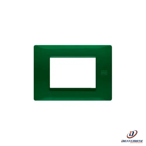 Urmet Placca 3 Moduli, Flexa, Tecnopolimero, Verde 11803.Vr Installazione Civile