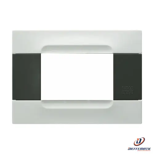 Urmet Placca 3 Moduli Kàdra Antracite Tecnopolimero Bianco Helsinki 10803.01