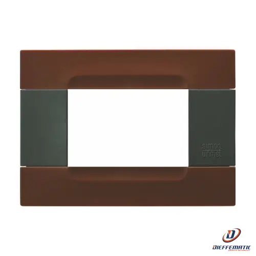 Urmet Placca 3 Moduli Kàdra Antracite Tecnopolimero Marrone L'Avana 10803.27