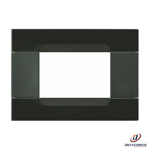 Urmet Placca 3 Moduli, KĂ dra, Serie Antracite, Metallo, Nero Universo 10903.54
