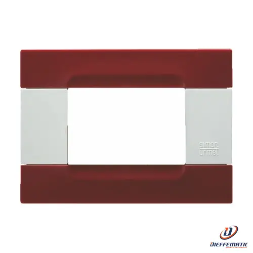 Urmet Placca 3 Moduli Kàdra Serie Bianca Tecnopolimero Rosso Pechino 10803.B.11