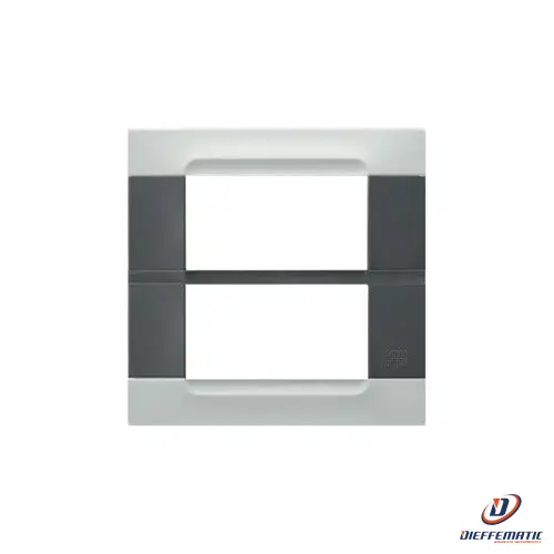 Urmet Placca 4+4 Moduli Kàdra Antracite Tecnopolimero Bianco Helsinki 10824.01