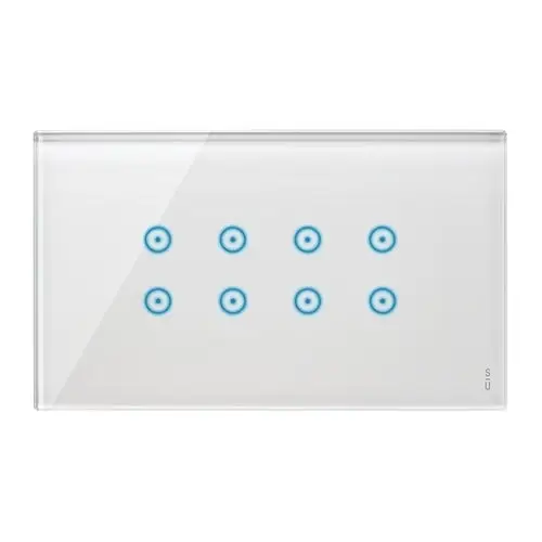 Urmet Placca 4 Moduli, 4 Simboli Sovrapposti, Expì Touch, Bianco Neve 14584.Bn