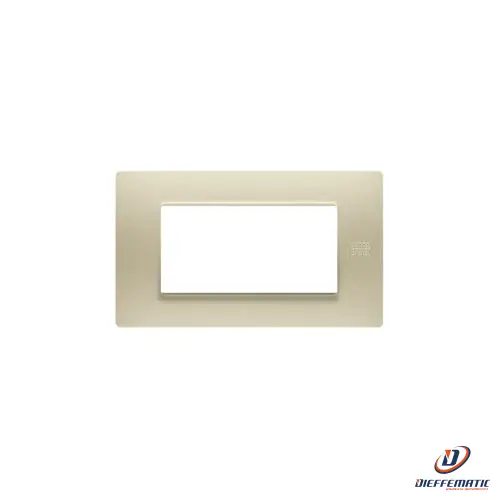 Urmet Placca 4 Moduli, Flexa, Tecnopolimero, Avorio 11804.Av Originale Garanzia