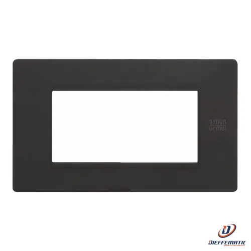 Urmet Placca 4 Moduli, Flexa, Tecnopolimero, Nero Pastello 11804.Np Originale