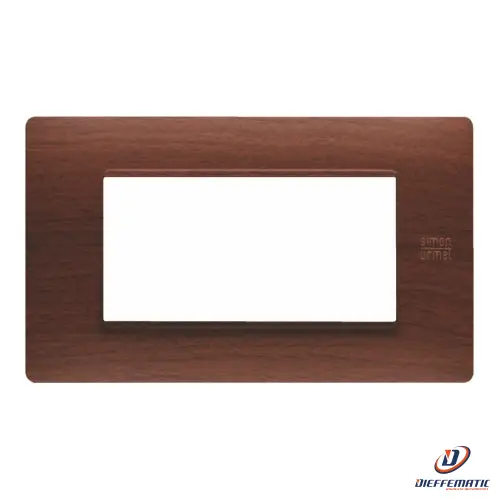Urmet Placca 4 Moduli, Flexa, Tecnopolimero, Rovere 11804.Rv Originale Garanzia