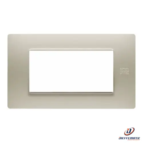 Urmet Placca 4 Moduli, Flexa, Tecnopolimero, Sabbia 11804.Sb Originale Garanzia