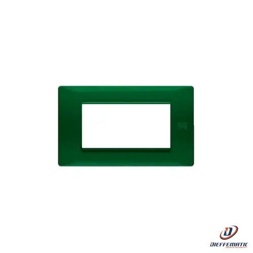 Urmet Placca 4 Moduli, Flexa, Tecnopolimero, Verde 11804.Vr Installazione Civile
