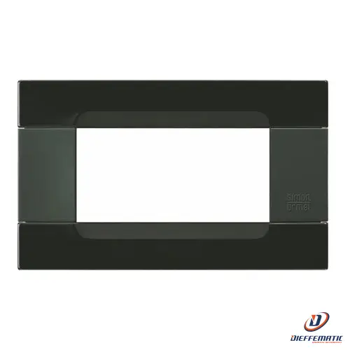 Urmet Placca 4 Moduli, KĂ dra, Serie Antracite, Metallo, Nero Universo 10904.54
