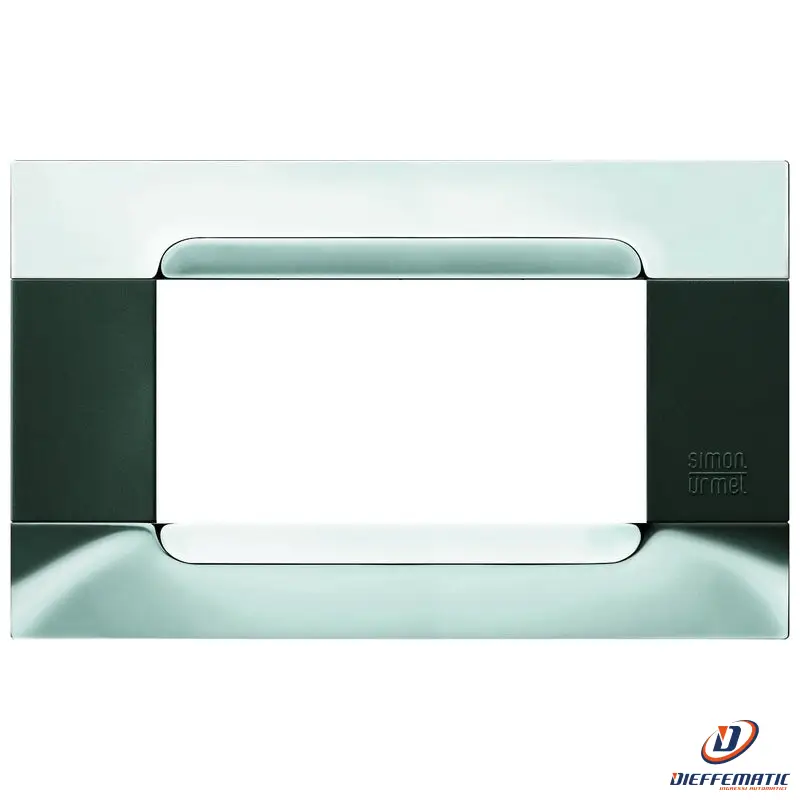 Urmet Placca 4 Moduli, KĂ dra, Serie Antracite, Metallo, Nickel 10904.90 Garanzia
