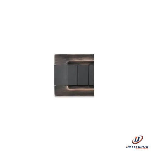 Urmet Placca 4 Moduli, Kàdra, Serie Antracite, Metallo,Rame Spazzolato 10904.82