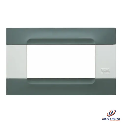 Urmet Placca 4 Moduli Kàdra Serie Bianca Tecnopolimero Grigio Berlino 10804.B.07