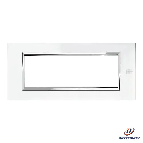 Urmet Placca 6 Moduli, Expì, Metallo, Bianco Perla 13906.Bp Installazione Civile