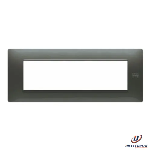 Urmet Placca 7 Moduli, Flexa, Tecnopolimero, Acciaio Scuro 11807.Ac Originale