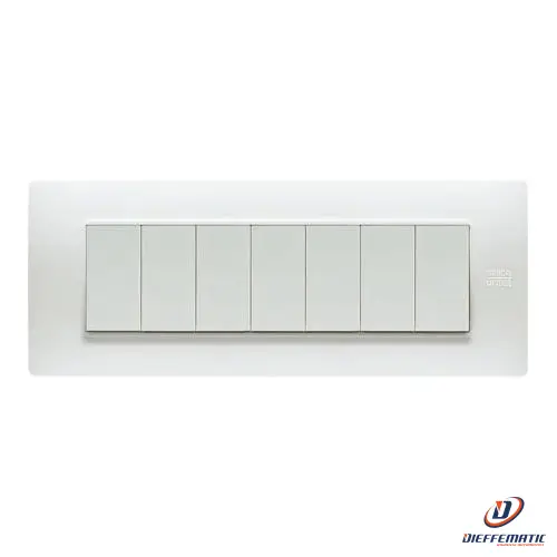 Urmet Placca 7 Moduli, Flexa, Tecnopolimero, Bianco Nea 11807.Bn Originale Nuovo