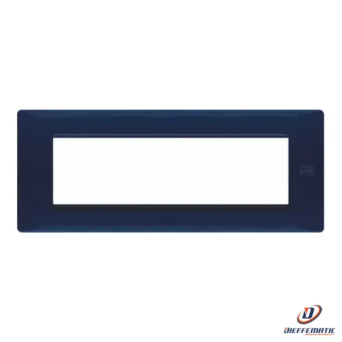 Urmet Placca 7 Moduli, Flexa, Tecnopolimero, Blu 11807.Bl Installazione Civile