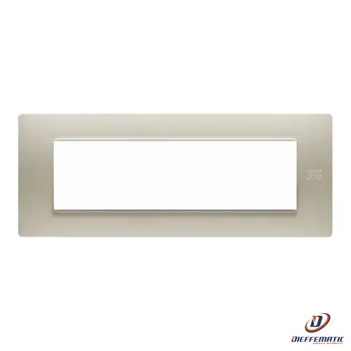 Urmet Placca 7 Moduli, Flexa, Tecnopolimero, Sabbia 11807.Sb Originale Garanzia