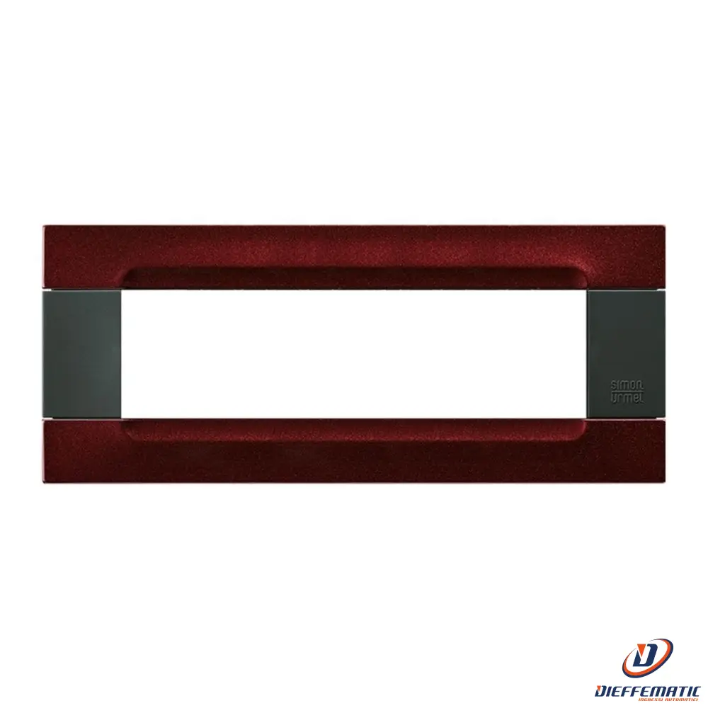 Urmet Placca 7 Moduli Kàdra Antracite Metallo Bordeaux Metallizzato 10907.77