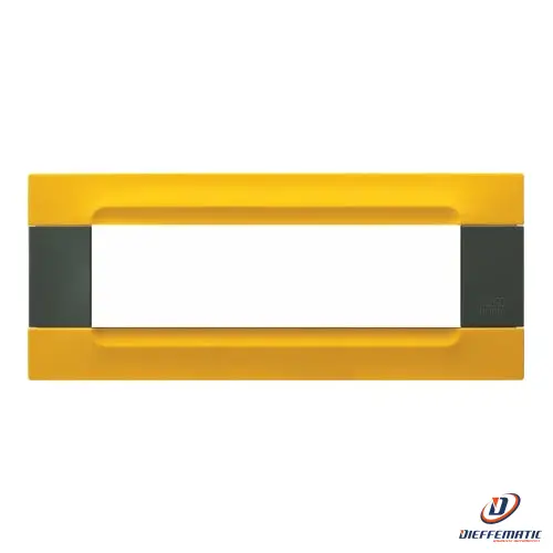 Urmet Placca 7 Moduli KĂ dra Antracite Tecnopolimero Giallo Lisbona 10807.34