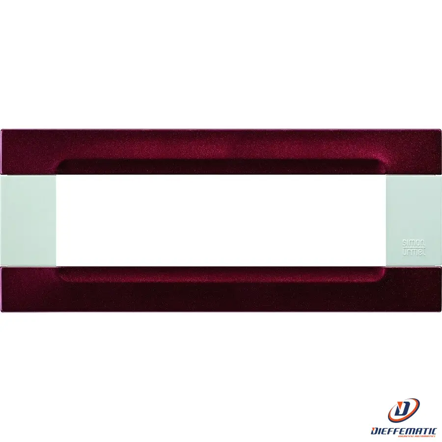 Urmet Placca 7 Moduli Kàdra Bianca Metallo Bordeaux Metallizzato 10907.B.77